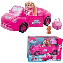 Brinquedo Carro com acessórios e mini boneca Tipo Barbie
