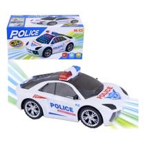 Brinquedo Carro De Polícia Com Luz Led 3D E Som Infantil