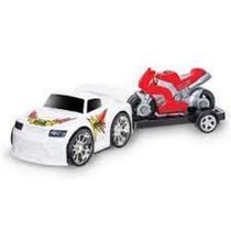 Brinquedo Carro Flash Sport Com Moto Usual Plastic Ref 118 (9140)