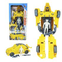 Brinquedo Carro Fusca Robô Grande Transformer com Boneco