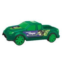 Brinquedo Carro Pickup Vigilante Verde 25Cm Presente Menino Dia Das Crianças B184