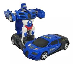 Brinquedo Carro Robô 2 Em 1 Transformers Robot Deform - Toy King(Azul)