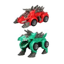 Brinquedo Carro Robô Dinossauro Transformes Monstro Luz E Som.