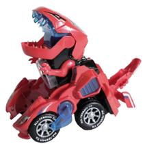 Brinquedo Carro Robô Dinossauro - Vermelho - Pronta entrega