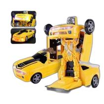 Brinquedo Carro Robot 2 Em 1 Carro Vira Robô Emite Som E Luz