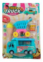 Brinquedo Carro Sorvete Carrinho Mercado Food Truck 04pçs