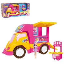 Brinquedo Carro Sorveteria Da Judy Food Truck 53Cm Rosa