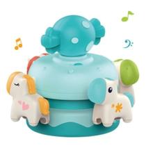 Brinquedo Carrossel Musical Azul com Som - Fenix FBB-684A Brinquedo Carrossel Musical Azul com Som - Fenix FBB-684A