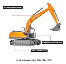 Brinquedo Case Escavadeira Hidraulica CX 220C Miniatura