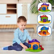 Brinquedo Casinha Cogumelo Encantado - 3 Peças Para Encaixar