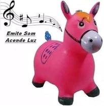Brinquedo Cavalinho Inflável Upa Upa Pula Pula Infantil com Som e Luzes Equilíbrio e Coordenação Motora até 54kg para Crianças na Idade de 1 a 6 an