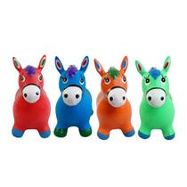 Brinquedo Cavalinho Upa Upa Inflável Infantil Pula Pula Colorido Luz Led Som Cavalo Pocotó p/ Bebes Crianças Meninas Meninos