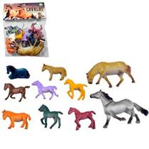 Brinquedo Cavalo de Plástico 10 Peças Selvagens - 12179 - ARK Brinquedos