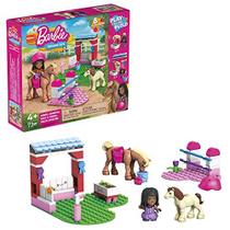 Brinquedo Cavalo e Pônei Mega Barbie, Fácil de Construir e Brinque com Acessórios - 1 Cavalo e 1 Pônei