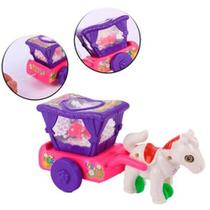 Brinquedo Cavalo Movido à Corda com Carruagem - 57907 - ARK Brinquedos