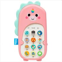 Brinquedo celular musical bilíngue buba zoo interativo cores 2m+