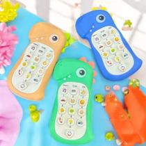 Brinquedo Celular Musical Luz Educativo Dinossauro Unicórnio Infantil Interativo Telefone