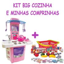 Brinquedo Cesta de Mercado Crec Crec Comprinhas com Cozinha