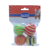 Brinquedo Chalesco Cat Balls com 4 unidades 40mm - para Gato