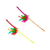 Brinquedo Chalesco Varinha com Pena e Guizo - Cores Sortidas Brinquedo Chalesco Varinha com Pena e Guizo - Cores Sortidas