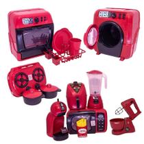 Brinquedo Chefe Cozinha Air Fryer Fogão Roupa Louça 17Pç Brinquedo Chefe Cozinha Air Fryer Fogão Roupa Louça 17Pç