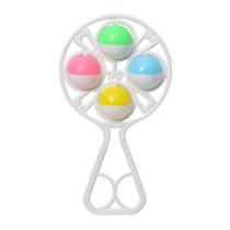Brinquedo Chocalho Bebê 4 Bolas Colorido Divertido Pica Pau Brinquedo Chocalho Bebê 4 Bolas Colorido Divertido Pica Pau