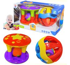 Brinquedo Chocalho Bolinha Didatica Kit Menino Menina Bebe Presente Criancas