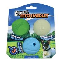 Brinquedo Chuckit Fetch Medley Pack 3 Bolas Cães Pequeno