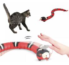 Brinquedo Cobra 3d Brinquedo Interativo Eletronico Usb Recarregável Gatos Caes Pets + Carregador