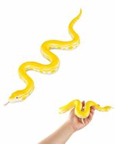 Brinquedo Cobra Python Dourada de Borracha Flexível e Realista Sihdnok