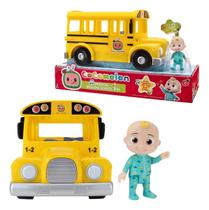 Brinquedo Cocomelon Ônibus Escolar Amarelo Musical Candide