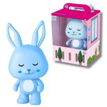 Brinquedo Coelho Azul Articulado Pets Hora Do Passeio