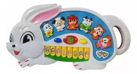 Brinquedo Coelho Teclado Com Músicas E Luzes Infantil Bebês - Toy King