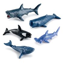 Brinquedo Coleção Animais Aquáticos Colecionáveis Vinil Flexível Lavável