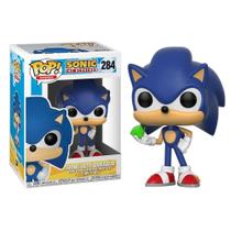 Brinquedo colecionável Funko Pop! Jogos Sonic Sonic com Esmeralda Brinquedo colecionável Funko Pop! Jogos Sonic Sonic com Esmeralda