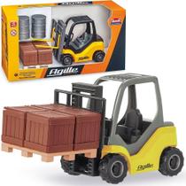 Brinquedo Colecionável Miniatura Empilhadeira Agile Working Amarelo Brinquedo Colecionável Miniatura Empilhadeira Agile Working Amarelo