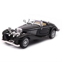 Brinquedo colecionável Pullback Diecast Metal Antique Car, escala 1:28