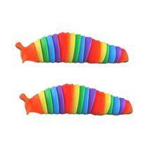 Brinquedo Colorido 3D Fidget Slug De 18cm, Divertido E Sensorial Para Descompressão, Lagarta