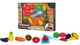 Brinquedo Comida Divertida Corta com a Faca 15 Peças Frutas - Toy King