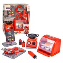 Brinquedo Comida Oriental Kit Master Chef Fogão Com Luz e Som Infantil Com Acessórios Para Brincar De Restaurante Usual Brinquedo Comida Oriental Kit Master Chef Fogão Com Luz e Som Infantil Com Acessórios Para Brincar De Restaurante Usual