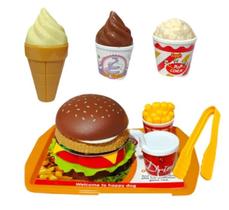 Brinquedo Comidinha Cozinha Mini Lanchonete Hamburguer Sorvete Menina