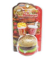 Brinquedo Comidinha Mini Hamburguer Refri e Batata Frita Fast Food