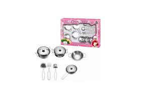 Brinquedo conj panelinhas inox lucy 10pc 10cm 890-0 - braskit