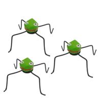 Brinquedo Conjunto 3 Sapinhos Que Pulam em Madeira e Arame