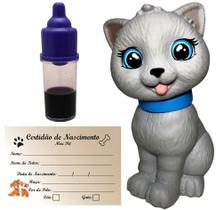 Brinquedo Conjunto Cuidados Boneco Animal Animalzinho De Estimação Gato Gatinho Cinza - Acompanha Acessórios - Pet Friends