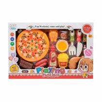 Brinquedo Conjunto de Pizza DIY 13 Peças Domni Brinquedo Conjunto de Pizza DIY 13 Peças Domni