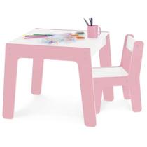 Brinquedo Conjunto Mesa e Cadeira Infantil Rosa - 990