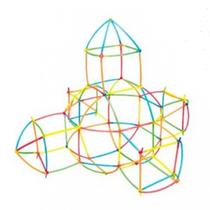 Brinquedo Connectubo 238 Peças 0,3cm Multikids