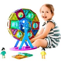 Brinquedo Construção Bloco Magnetico De Montar 73 Pçs