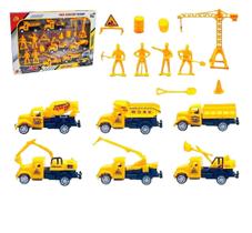 Brinquedo Construção Kit Carrinhos de Obras Com Acessórios